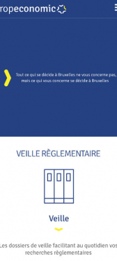 Capture d'écran du site internet mobile Europeconomic