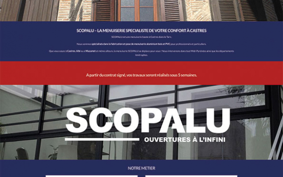 Capture d'écran du site internet Scopalu