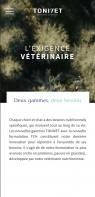 Capture d'écran mobile site Tonivet