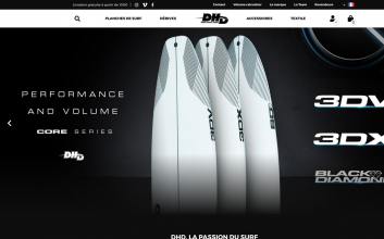 Rendu du site DHD Surf version PC