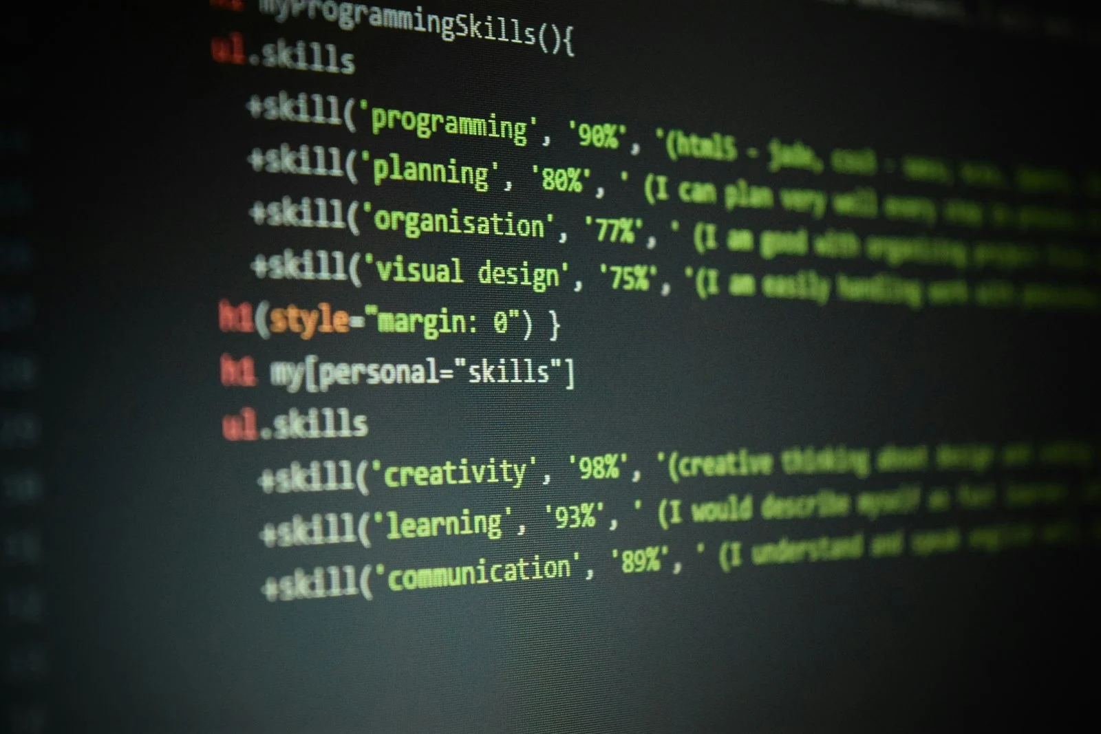 Code source affiché sur un écran d'ordinateur